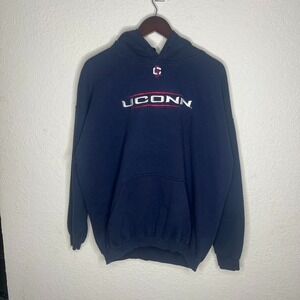 Vintage 90s UConn Navy Blue Hoodie XL